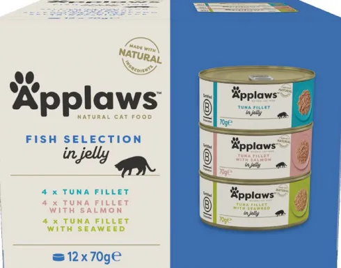 Applaws Natural Cat Food Multipack FISH in Jelly Mokra Karma dla kota op. 12x70g (puszki)