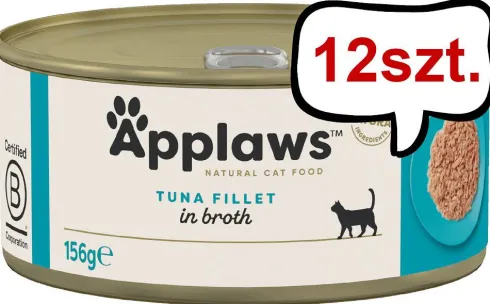 Applaws Natural Cat Food Tuńczyk w bulionie Mokra Karma dla kota op. 156g Pakiet 12szt.