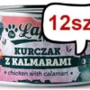 Łapsie for Cat Adult Kurczak z kalmarami Mokra karma dla kota. op. 80g Pakiet 12szt.