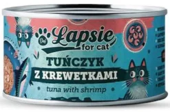 Łapsie for Cat Adult Tuńczyk z krewetkami Mokra karma dla kota. op. 80g Pakiet 12szt.