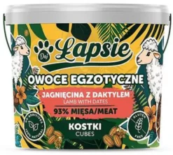 Łapsie Owoce Egzotyczne Mięsne kostki z Jagnięciną i daktylem dla psa op. 160g