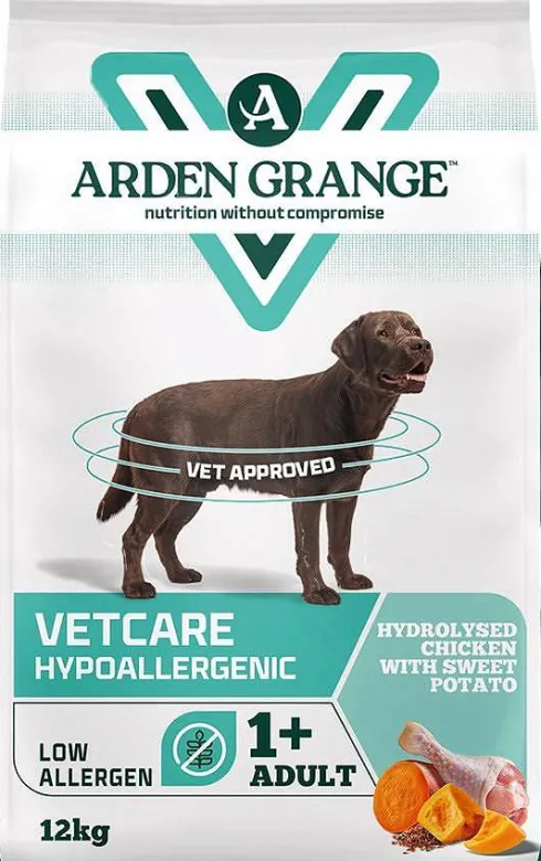 Arden Grange Vetcare Hypoallergenic Chicken&Sweet Potato Sucha Karma dla psa op. 2x12kg MEGA-PAK