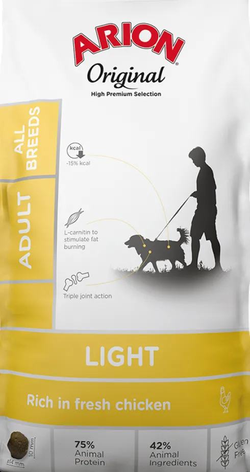 Arion Original Light Adult All Breeds Chicken&Rice Sucha Karma dla psa op. 12kg + Voskes Training Treats GRATIS