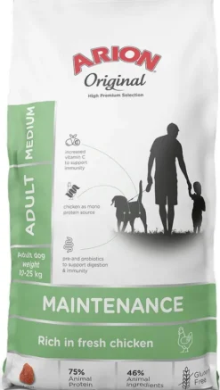 Arion Original Maintenance Adult Medium Chicken&Rice Sucha Karma dla psa op. 12kg + Voskes Training Treats GRATIS