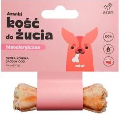 Azan Kość do żucia Azanki Adult Mini Hipoalergiczna ze skórą końską op. 30g