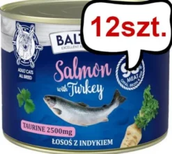 Baltica Excellent Adult Salmon&Turkey Mokra karma dla kota op. 185g Pakiet 12szt.