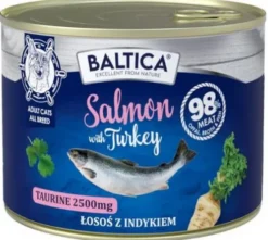 Baltica Excellent Adult Salmon&Turkey Mokra karma dla kota op. 185g Pakiet 12szt.