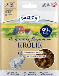 Baltica Monobiałkowe Przysmaki Regionów Królik dla psa op. 30g