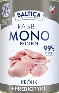 Baltica Monoprotein Adult Królik z prebiotykami Mokra Karma dla psa op. 400g