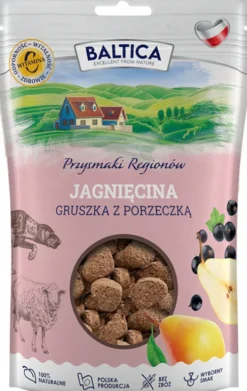 Baltica Przysmaki Regionów Jagnięcina i Gruszka z Porzeczką dla psa op. 100g