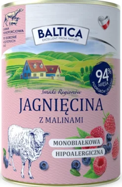 Baltica Smaki Regionów Adult Jagnięcina z malinami Mokra Karma dla psa op. 400g