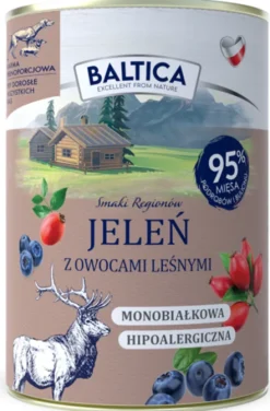 Baltica Smaki Regionów Adult Jeleń z owocami leśnymi Mokra Karma dla psa op. 400g