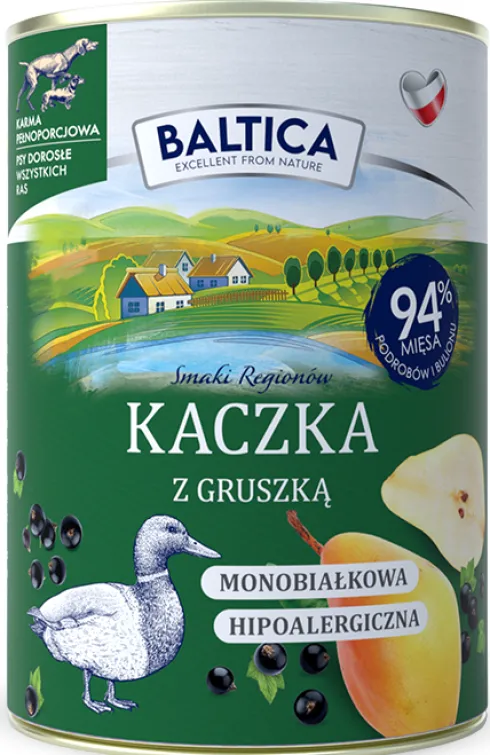 Baltica Smaki Regionów Adult Kaczka z gruszką Mokra Karma dla psa op. 400g