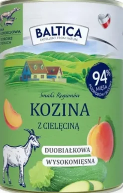Baltica Smaki Regionów Adult Kozina z Cielęciną Mokra Karma dla psa op. 400g Pakiet 12szt.