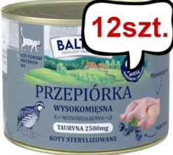 Baltica Smaki Regionów Adult Mono Przepiórka Mokra karma dla kota op. 185g Pakiet 12szt.