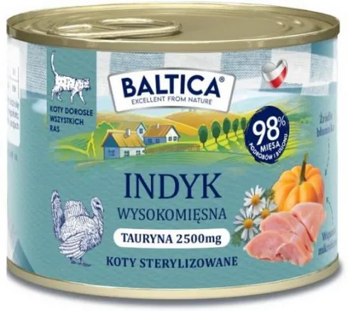 Baltica Smaki Regionów Adult Mono Indyk Mokra karma dla kota op. 185g