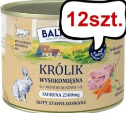 Baltica Smaki Regionów Adult Mono Królik Mokra karma dla kota op. 185g Pakiet 12szt.