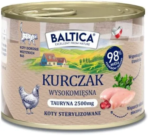 Baltica Smaki Regionów Adult Mono Kurczak Mokra karma dla kota op. 185g