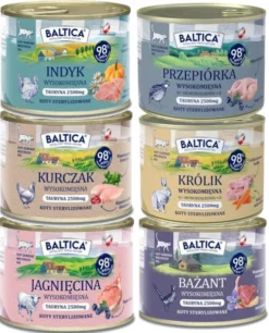Baltica Smaki Regionów Adult Mono Pakiet degustacyjny Mokra karma dla kota op. 6x185g