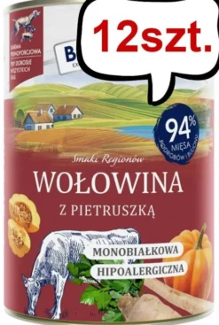 Baltica Smaki Regionów Adult Wołowina z pietruszką Mokra Karma dla psa op. 400g Pakiet 12szt.