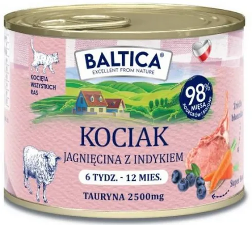Baltica Smaki Regionów Kitten Jagnięcina z indykiem Mokra karma dla kota op. 185g