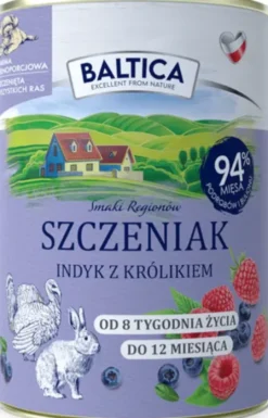 Baltica Smaki Regionów Puppy Indyk z Królikiem Mokra Karma dla szczeniaka op. 400g