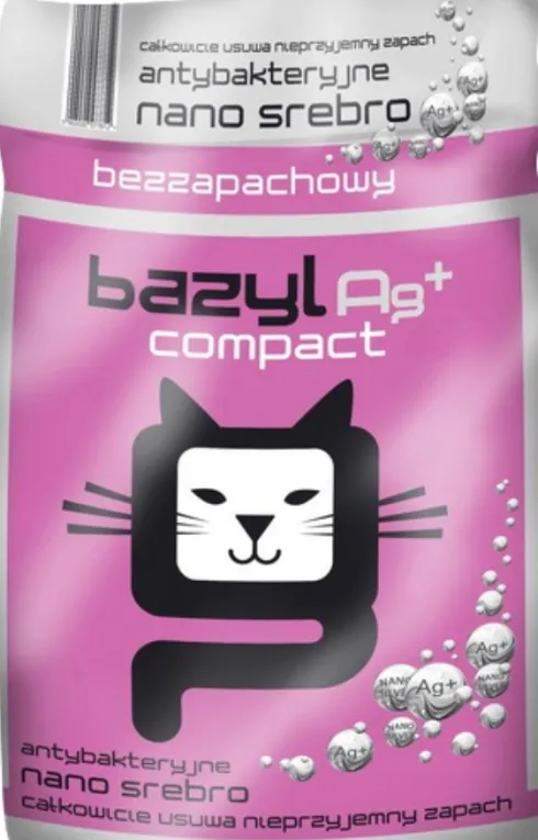 Bazyl Ag+ Compact Żwirek bentonitowy bezzapachowy dla kota poj. 10l