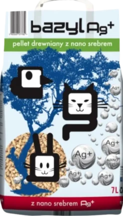 Bazyl Ag+ Pellet Żwirek drewniany bezzapachowy dla kota poj. 7l