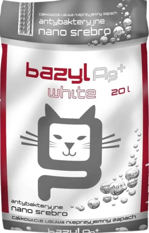 Bazyl Ag+ White Żwirek bentonitowy dla kota poj. 10l