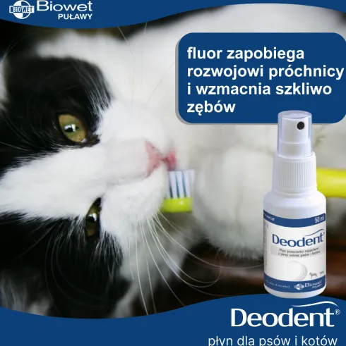 Biowet Deodent Preparat do higieny jamy ustnej dla psa i kota poj. 50ml