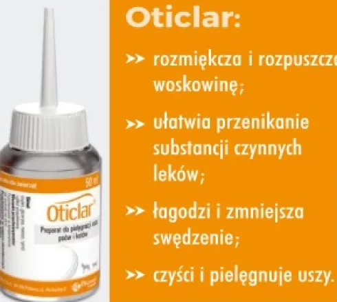 Biowet Preparat do uszu Oticlar dla psa i kota poj. 50ml