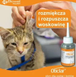 Biowet Preparat do uszu Oticlar dla psa i kota poj. 50ml