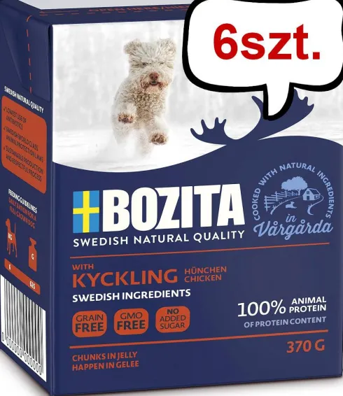 Bozita Adult Chicken in Jelly Mokra Karma dla psa op. 370g Pakiet 6szt. WYPRZEDAŻ