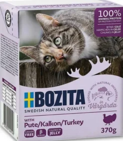 Bozita Adult Indyk w galaretce Mokra Karma dla kota op. 370g Pakiet 6szt.