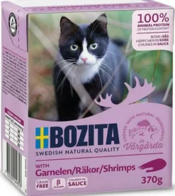 Bozita Adult Krewetki w sosie Mokra Karma dla kota op. 370g WYPRZEDAŻ