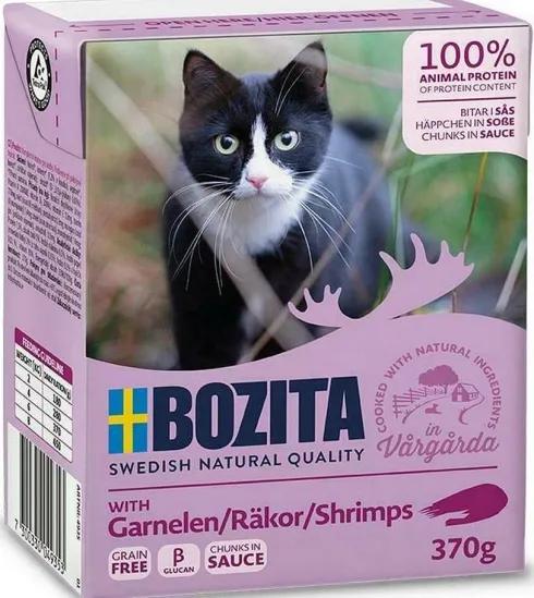 Bozita Adult Krewetki w sosie Mokra Karma dla kota op. 370g WYPRZEDAŻ