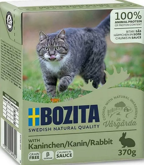 Bozita Adult Królik w sosie Mokra Karma dla kota op. 370g Pakiet 6szt.