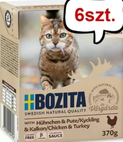 Bozita Adult Kurczak i indyk w sosie Mokra Karma dla kota op. 370g Pakiet 6szt.