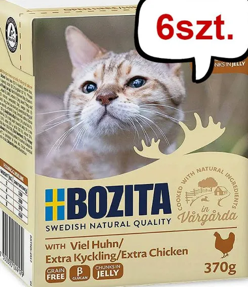 Bozita Adult Kurczak w galaretce Mokra Karma dla kota op. 370g Pakiet 6szt.
