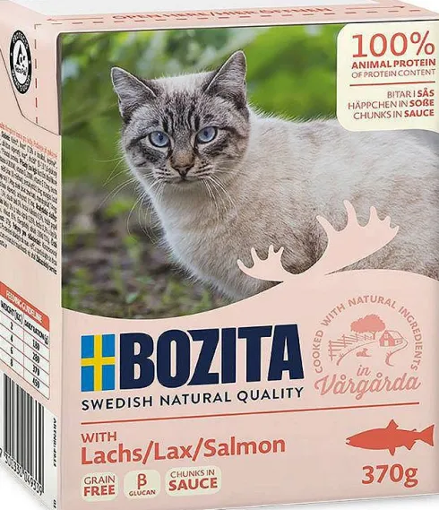 Bozita Adult Łosoś w sosie Mokra Karma dla kota op. 370g Pakiet 6szt.