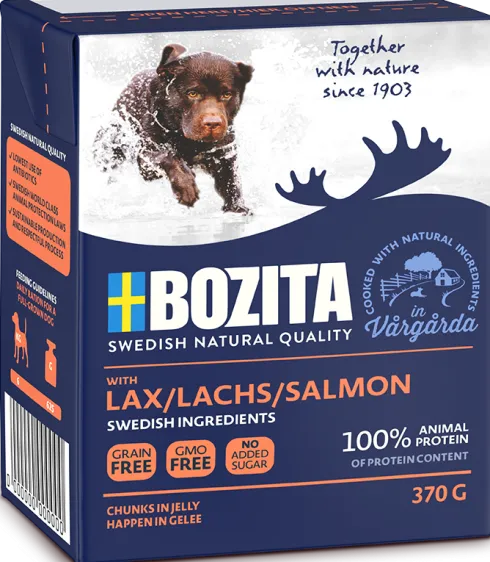 Bozita Adult Salmon in Jelly Mokra Karma dla psa op. 370g Pakiet 6szt. WYPRZEDAŻ