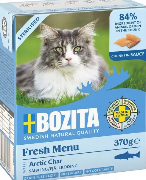Bozita Adult Sterilised Pstrąg w Sosie Mokra Karma dla kota op. 370g Pakiet 6szt.