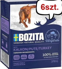 Bozita Adult Turkey in Jelly Mokra Karma dla psa op. 370g Pakiet 6szt. WYPRZEDAŻ
