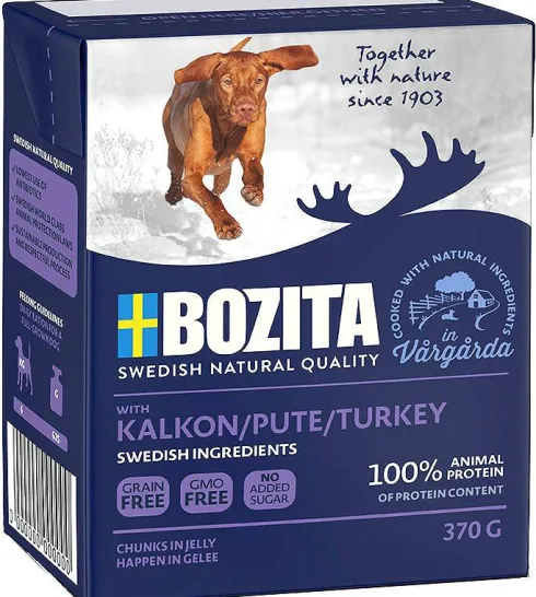 Bozita Adult Turkey in Jelly Mokra Karma dla psa op. 370g Pakiet 6szt. WYPRZEDAŻ