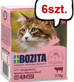 Bozita Adult Wołowina w galaretce Mokra Karma dla kota op. 370g Pakiet 6szt.