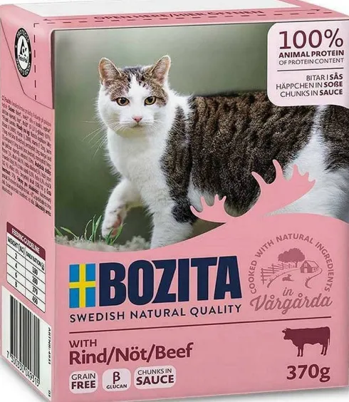 Bozita Adult Wołowina w sosie Mokra Karma dla kota op. 370g Pakiet 6szt. WYPRZEDAŻ