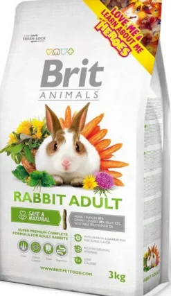 Brit Animals RABBIT ADULT Sucha karma dla dorosłego królika op. 3kg