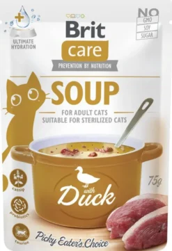 Brit Care Adult Soup Duck Mokra Karma dla kota op. 75g Pakiet 15szt.