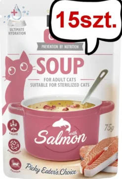 Brit Care Adult Soup Salmon Mokra Karma dla kota op. 75g Pakiet 15szt.