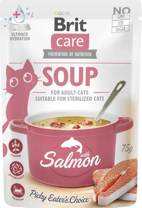 Brit Care Adult Soup Salmon Mokra Karma dla kota op. 75g
